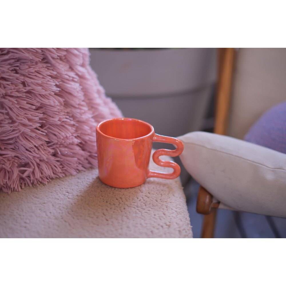 Marina - Sedefli Seramik M Kulp Kupa