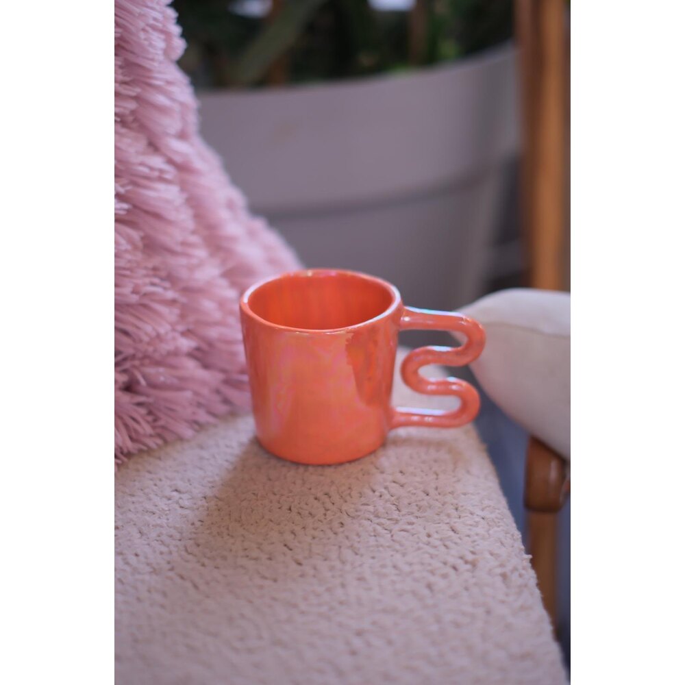 Marina - Sedefli Seramik M Kulp Kupa